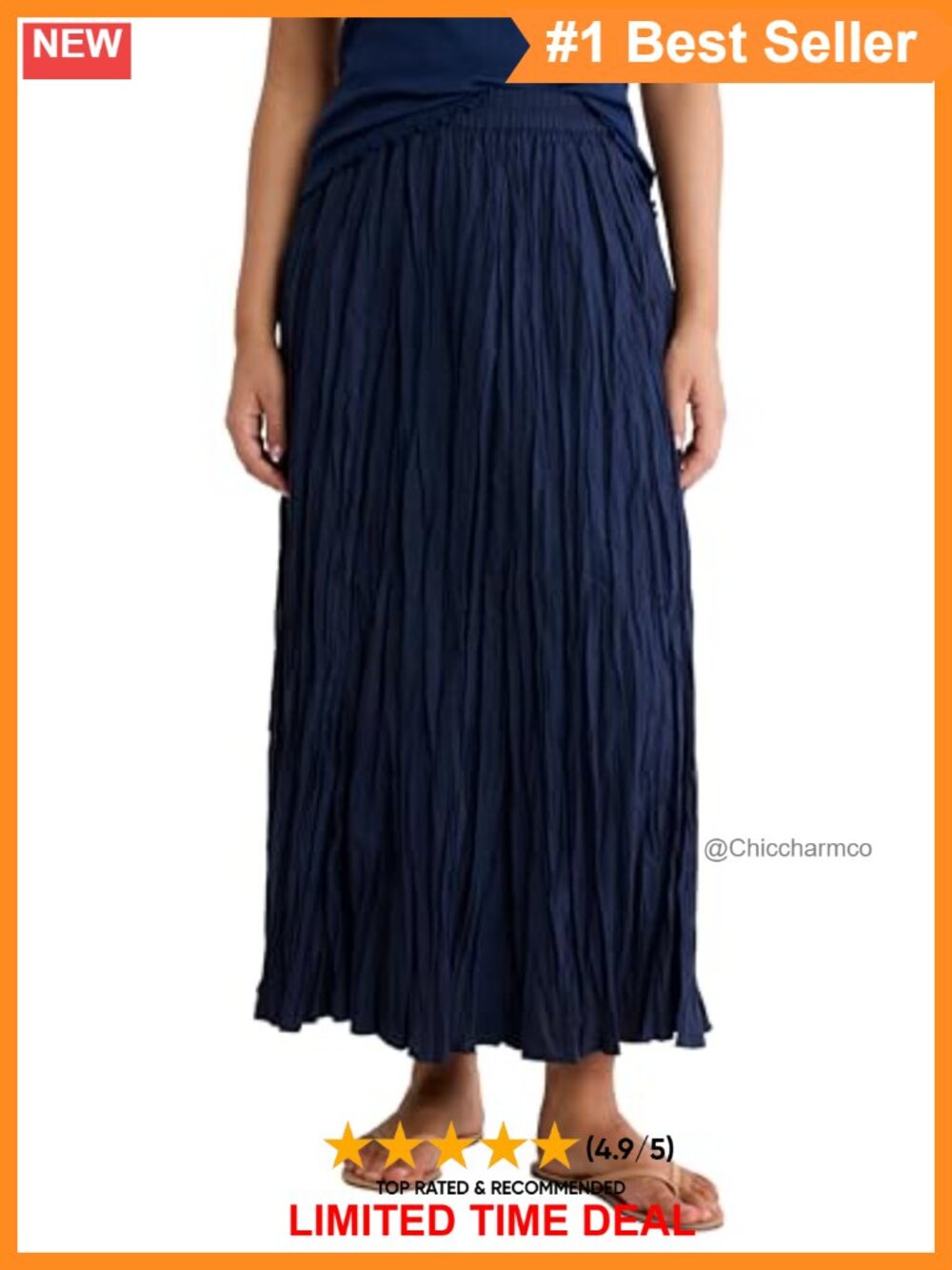 NIC+ZOE Cotton Crinkle Long Skirt Workwear
